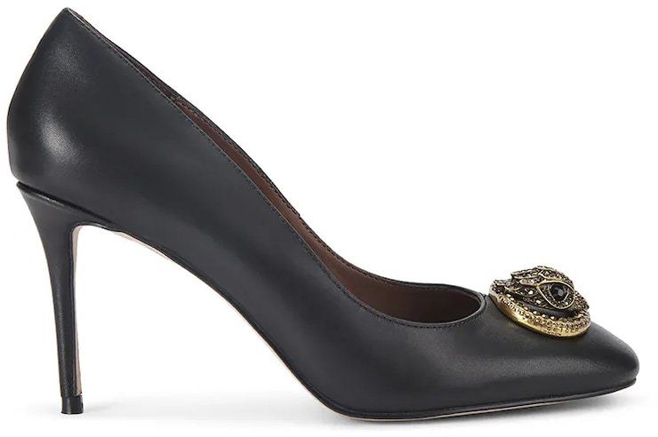 Kožené lodičky Kurt Geiger London Chelsea Round Toe Court čierna farba, 5386100109