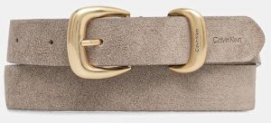 Semišový opasok Calvin Klein béžová farba, LV04F7065G