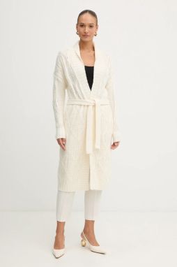 Kardigan s prímesou vlny Guess NATHALIE béžová farba, W5BR76 Z4152