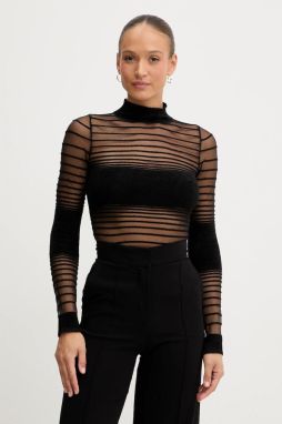 Blúzka Retrofete Katrine čierna farba, vzorovaná, R-FW25-12072-12