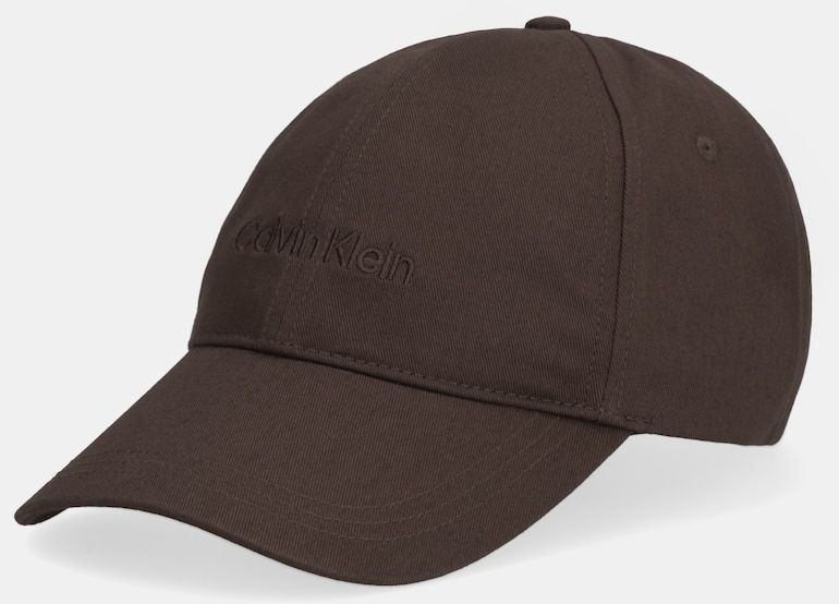 Bavlnená šiltovka Calvin Klein hnedá farba, LV04D5013G