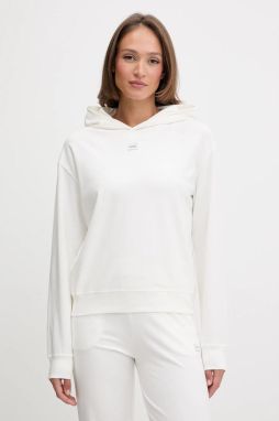 Mikina HUGO SIGNATURE_HOODIE béžová farba, s kapucňou, s nášivkou, 50556816