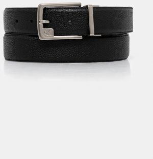 Obojstranný kožený opasok Calvin Klein čierna farba, LV04D7057G