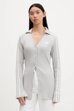 Košeľa adidas Originals Button Down šedá farba, regular, s klasickým golierom, KR5109