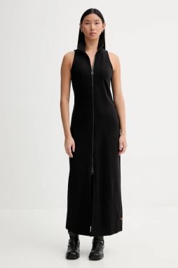 Šaty G-Star Slim čierna farba, maxi, áčkový strih, D27279-D705,