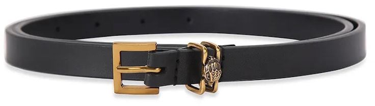 Kožený opasok Kurt Geiger London Shoreditch čierna farba, 5412300109