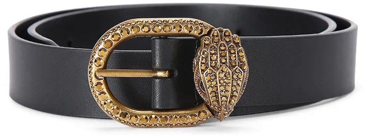 Kožený opasok Kurt Geiger London Mayfair čierna farba, 5257800109