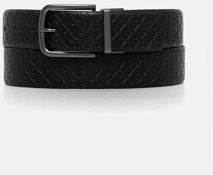 Obojstranný kožený opasok Calvin Klein čierna farba, LV04D7042G