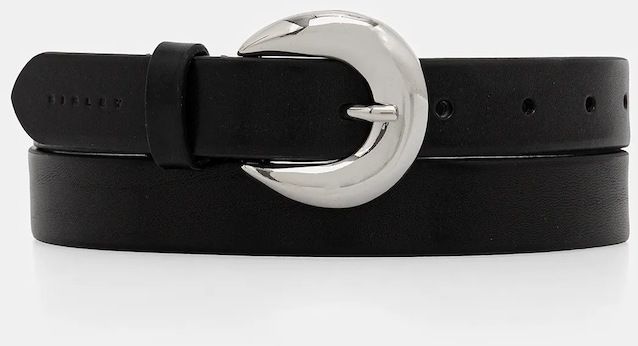 Kožený opasok Sisley čierna farba, 64EEWL034