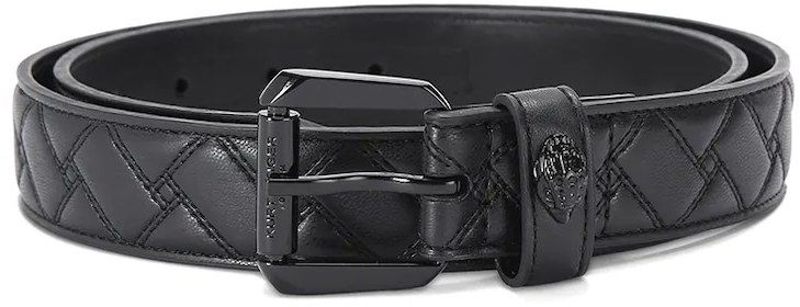 Kožený opasok Kurt Geiger London Kensington čierna farba, 5256109109