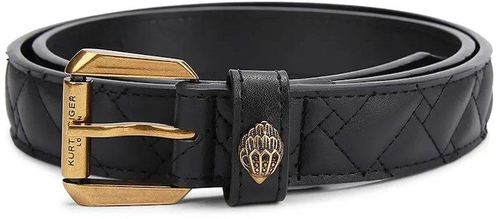 Kožený opasok Kurt Geiger London Kensington čierna farba, 5256100109