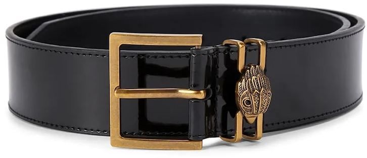 Kožený opasok Kurt Geiger London Shoreditch čierna farba, 5410900309