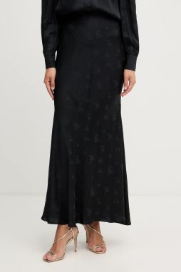 Sukňa Twinset čierna farba, maxi, rovný strih, 252TT2366