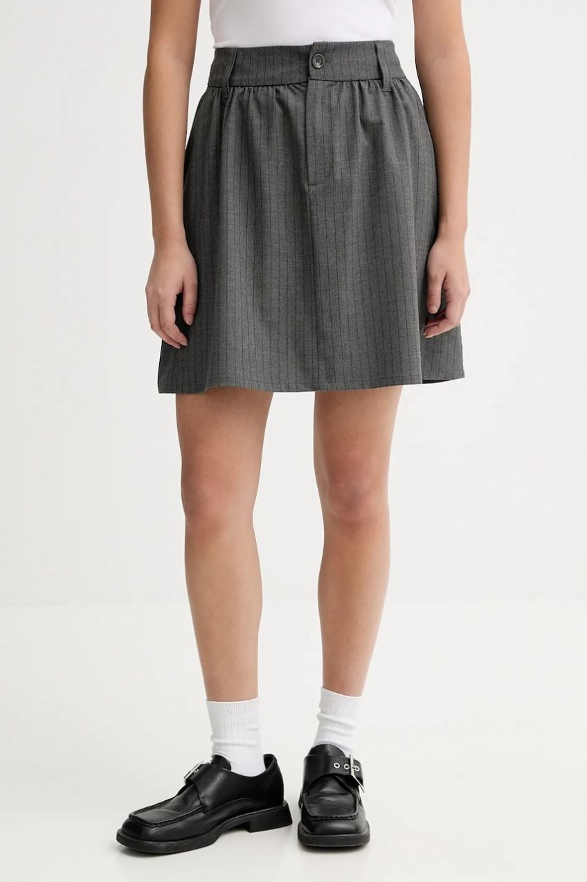 Sukňa Marc O'Polo šedá farba, mini, áčkový strih, 5000007576