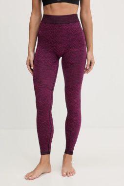 Legíny s prímesou vlny Newland LADY TECH LEGGINGS ružová farba, vzorované, N4604.111