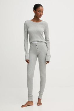 Pyžamo Polo Ralph Lauren dámske, šedá farba, 4P0660