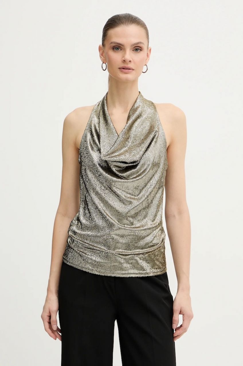 Blúzka Morgan zlatá farba, jednofarebná, DREA