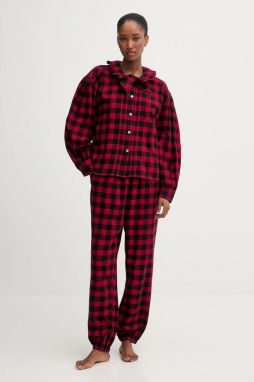 Bavlnené pyžamo Polo Ralph Lauren červená farba, bavlnené, 4P0703