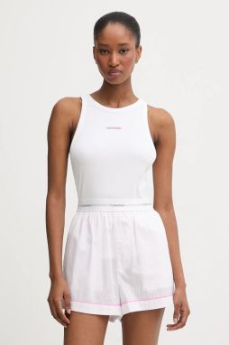 Pyžamo Calvin Klein Underwear dámske, biela farba, LV00QS7580