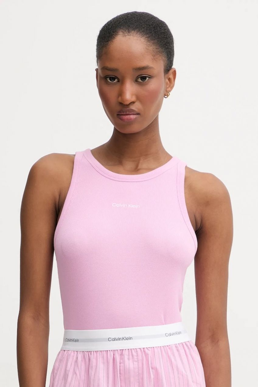 Top Calvin Klein Underwear fialová farba, LV00QS7571