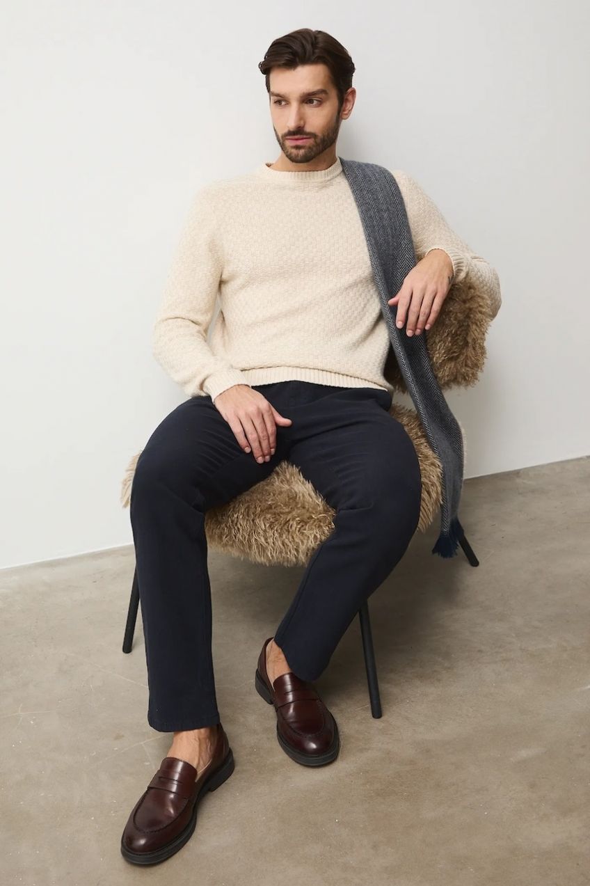 Sveter s prímesou vlny Medicine béžová farba, ľahké