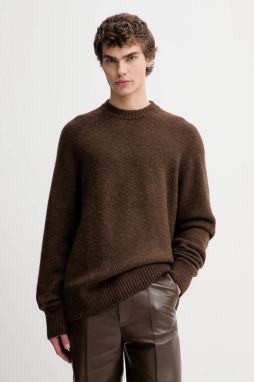 Sveter s prímesou vlny Les Deux hnedá farba, 1001697