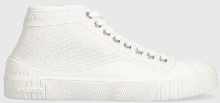 Kožené tenisky A.P.C. biela farba