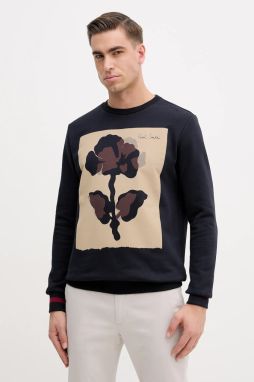 Bavlnená mikina Paul Smith tmavomodrá farba, vzorovaná, M1R-302S-TP4930