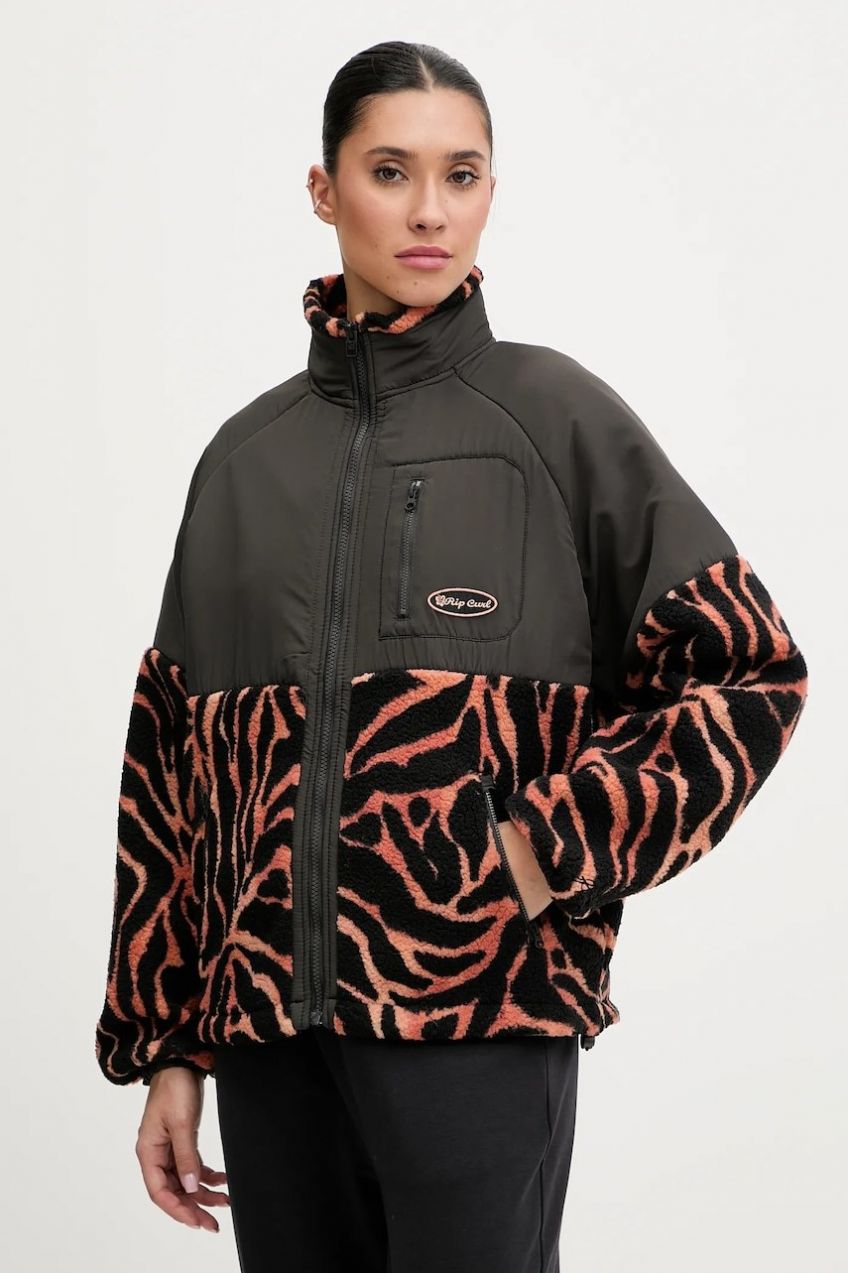 Mikina Rip Curl KEEPSAKES čierna farba, vzorovaná, 09OWFL