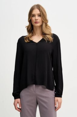 Blúzka Sisley čierna farba, jednofarebná, 5IDTLQ09H