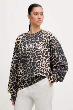 Bavlnená mikina P.E Nation Heritage hnedá farba, vzorovaná, 253F115