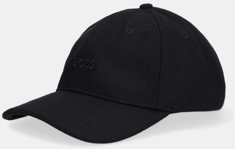 Čiapka s prímesou vlny BOSS Orange Derrel-WO-BW čierna farba, 50550619