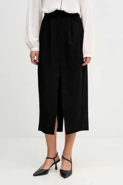 Sukňa Sisley čierna farba, maxi, puzdrová, 4KVXL002W