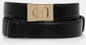Kožený opasok Furla čierna farba, WC00065 ARE000 O6000