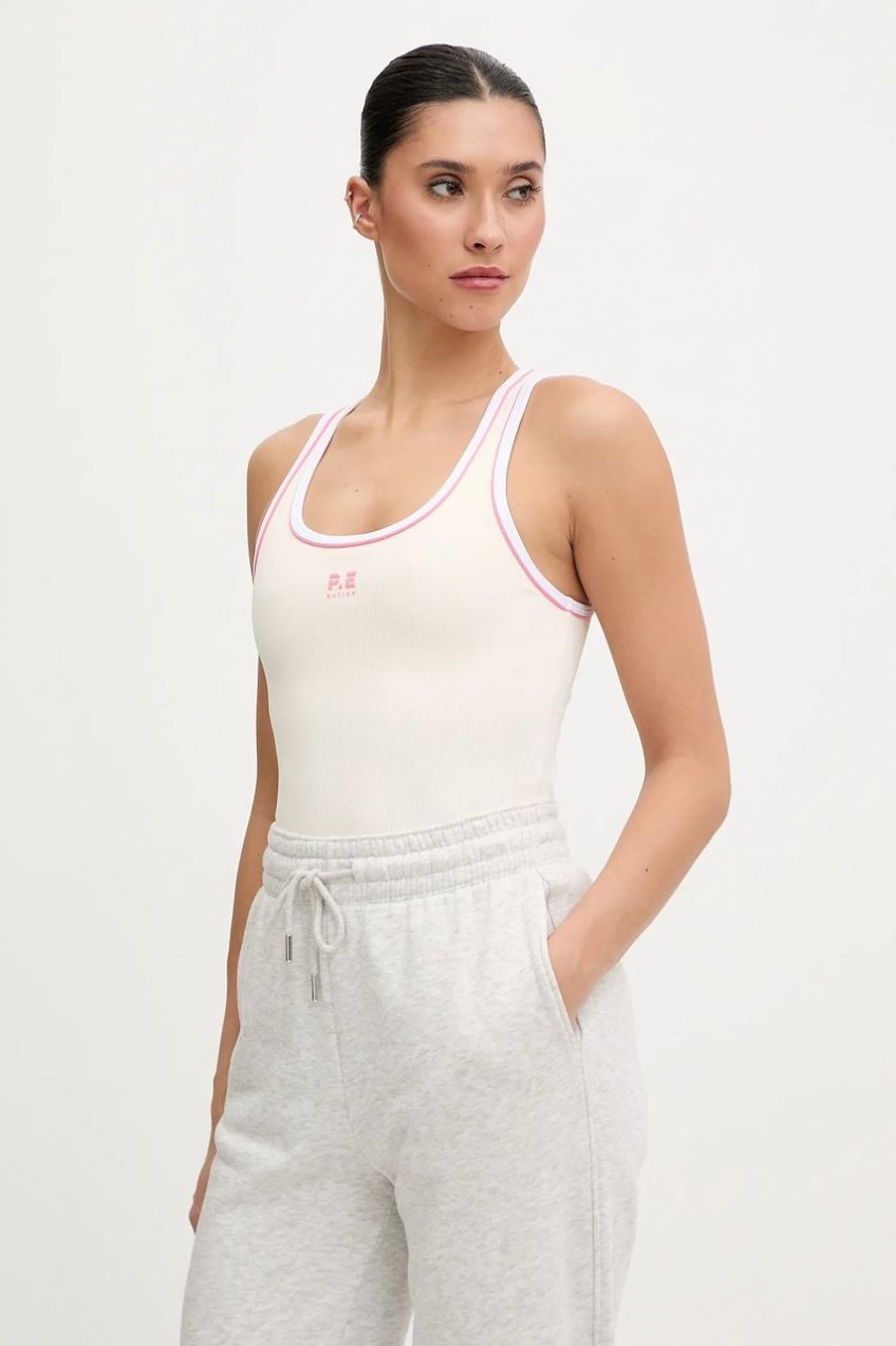 Top P.E Nation Nexus béžová farba, 253W004