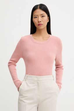 Sveter s prímesou vlny Marc O'Polo oranžová farba, 5000006938