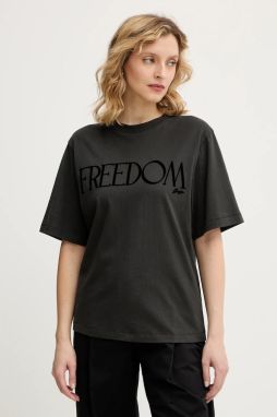 Bavlnené tričko BOSS Orange C Eregular 1 dámske, šedá farba, 50556993