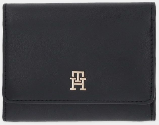 Peňaženka Tommy Hilfiger dámska, čierna farba, AW0AW18129