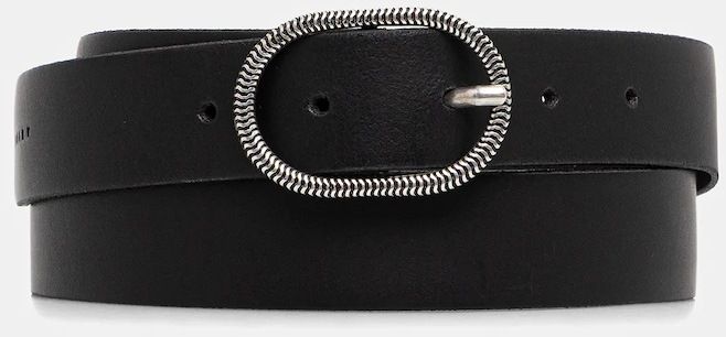 Kožený opasok Sisley čierna farba, 6R3NWL032