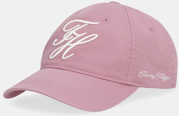 Šiltovka Tommy Hilfiger ružová farba, AW0AW18221