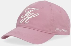 Šiltovka Tommy Hilfiger ružová farba, AW0AW18221