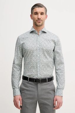 Košeľa Joop! zelená farba, slim, s talianskym golierom, 30101723