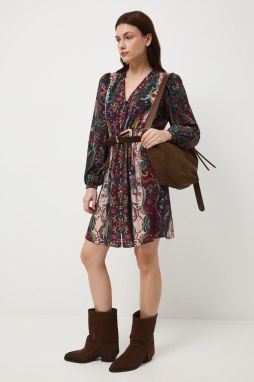 Šaty Medicine viac farieb, midi, áčkový strih