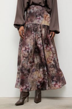 Sukňa Answear.LAB šedá farba, maxi, áčkový strih