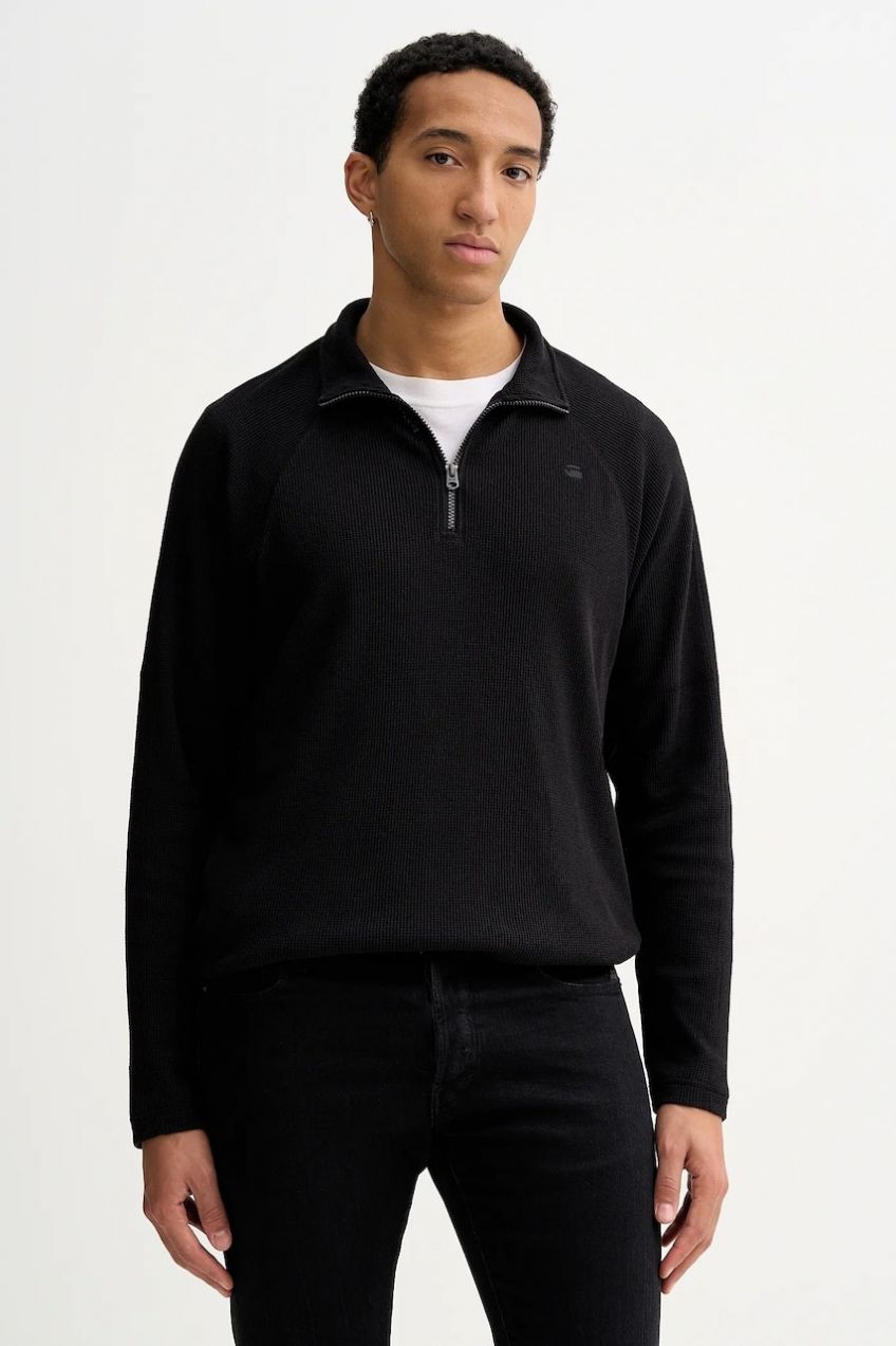 Tričko s dlhým rukávom G-Star Tweeter čierna farba, jednofarebné, D26866-E176,