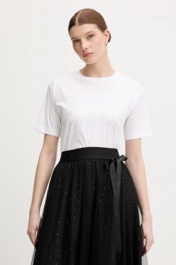 Bavlnené tričko Joop! dámske, biela farba, 30100884