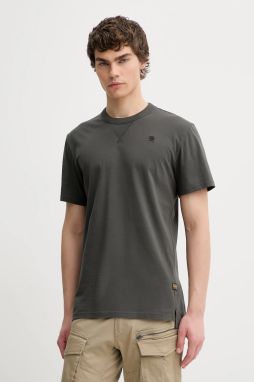 Bavlnené tričko G-Star Nifous pánske, šedá farba, jednofarebné, D24449-336,