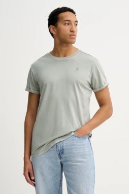 Bavlnené tričko G-Star Lash pánske, zelená farba, jednofarebné, D16396-2653,