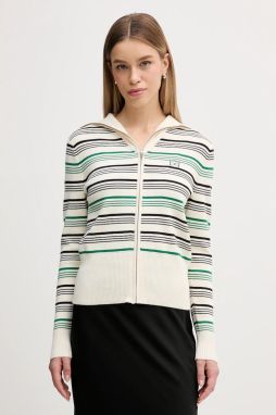 Kardigán Tommy Hilfiger béžová farba, ľahký, WW0WW48439
