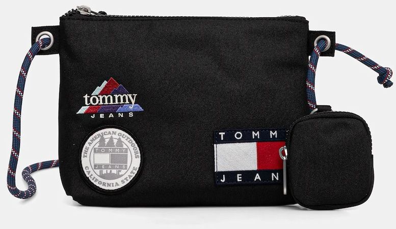Malá taška Tommy Jeans čierna farba, AM0AM14057